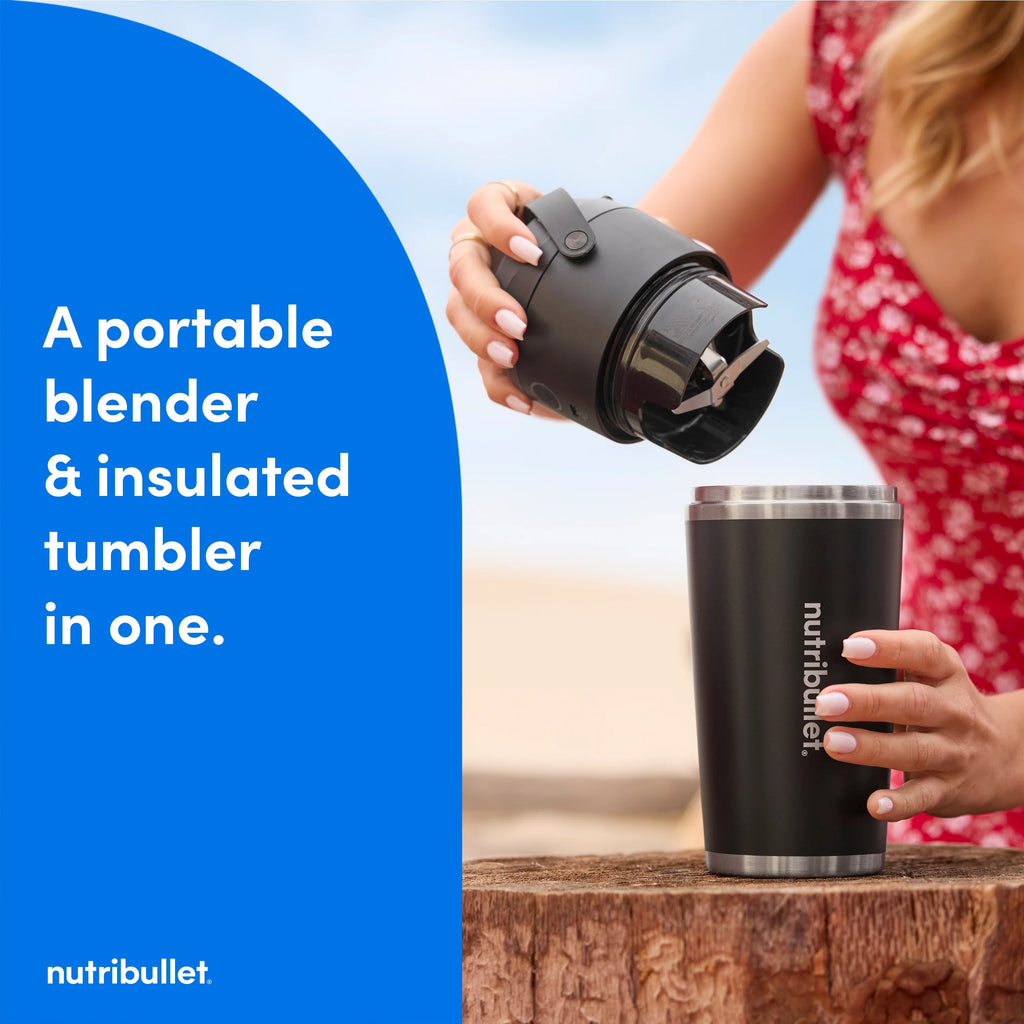 nutribullet Flip Insulated Portable Blender NBPB10350AK - Matte Black. 18oz