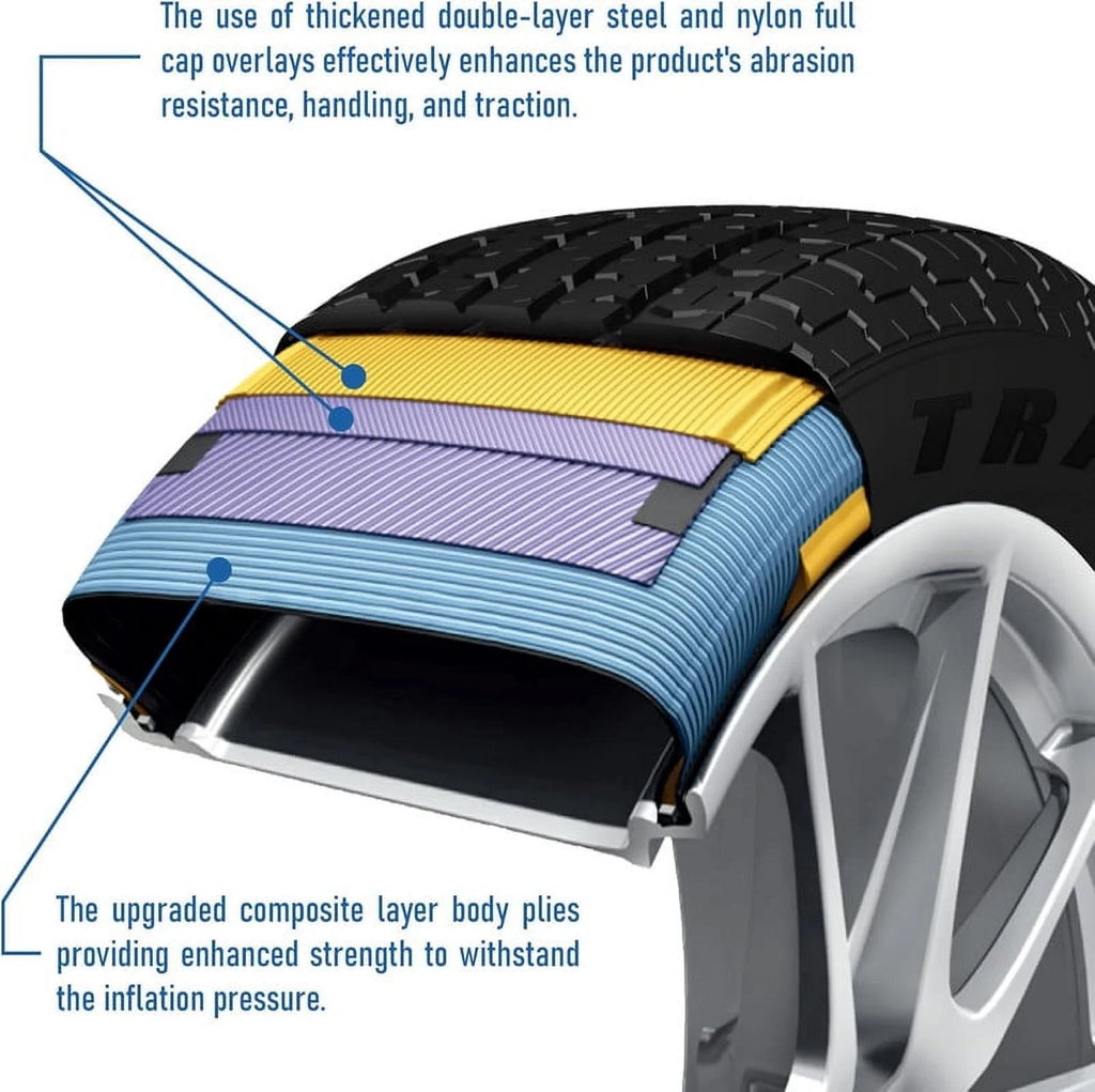 Travelstar ECOPATH ST 225/75 R15 ST225/75R15 10 Ply 117/112M LR E Radial Trailer Tire (No Rim)