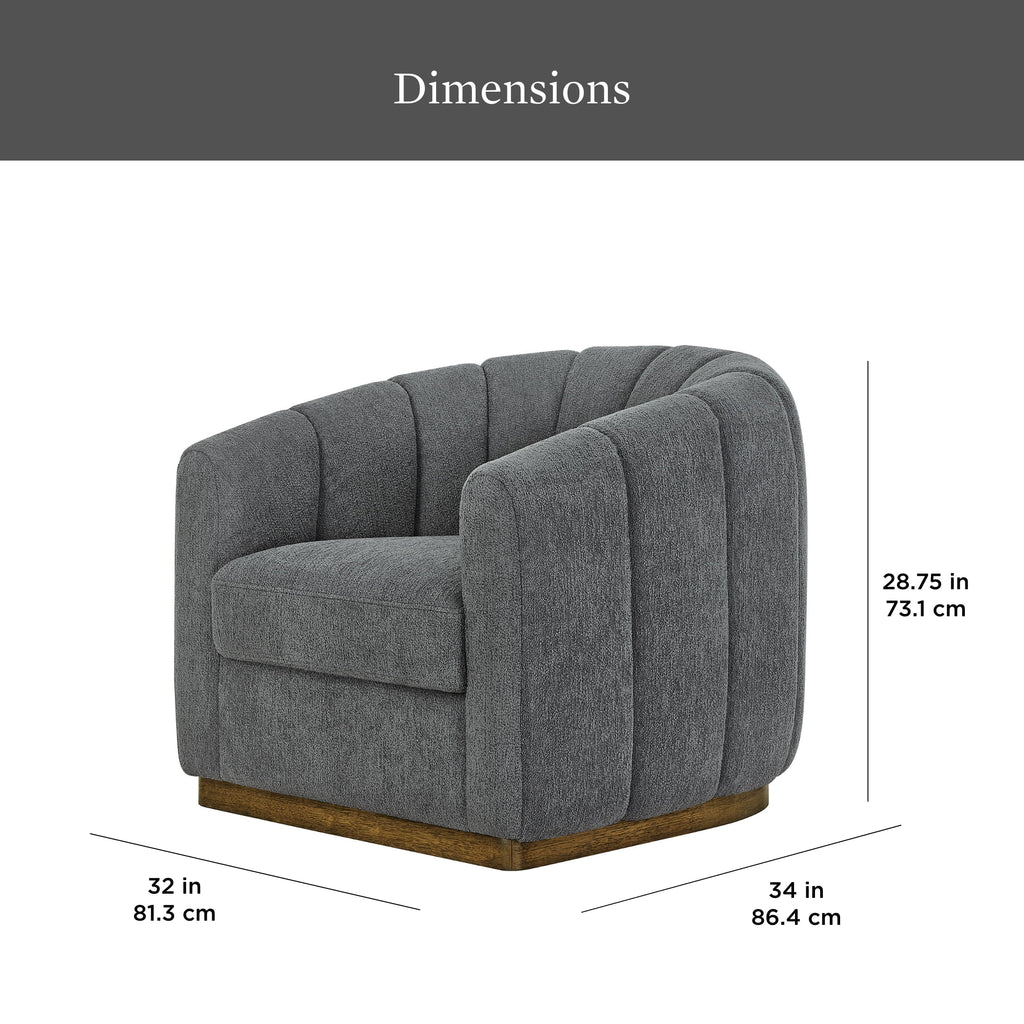Better Homes & Gardens Lillian Accent Swivel Chair. Cream Linen