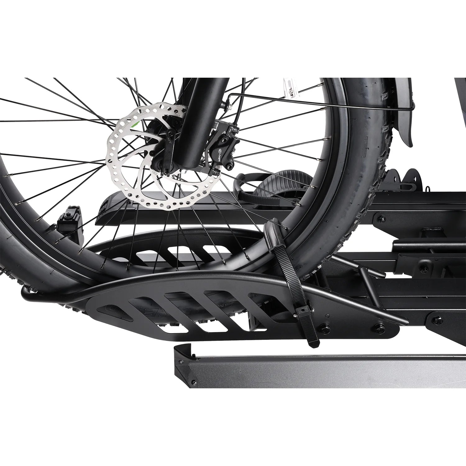 Young Electric Ebike Rack. 200lb Capacity. Alloy Steel Hitch Mount. Fits 5-Inch Fat Tire Bikes. 2-Inch Receiver