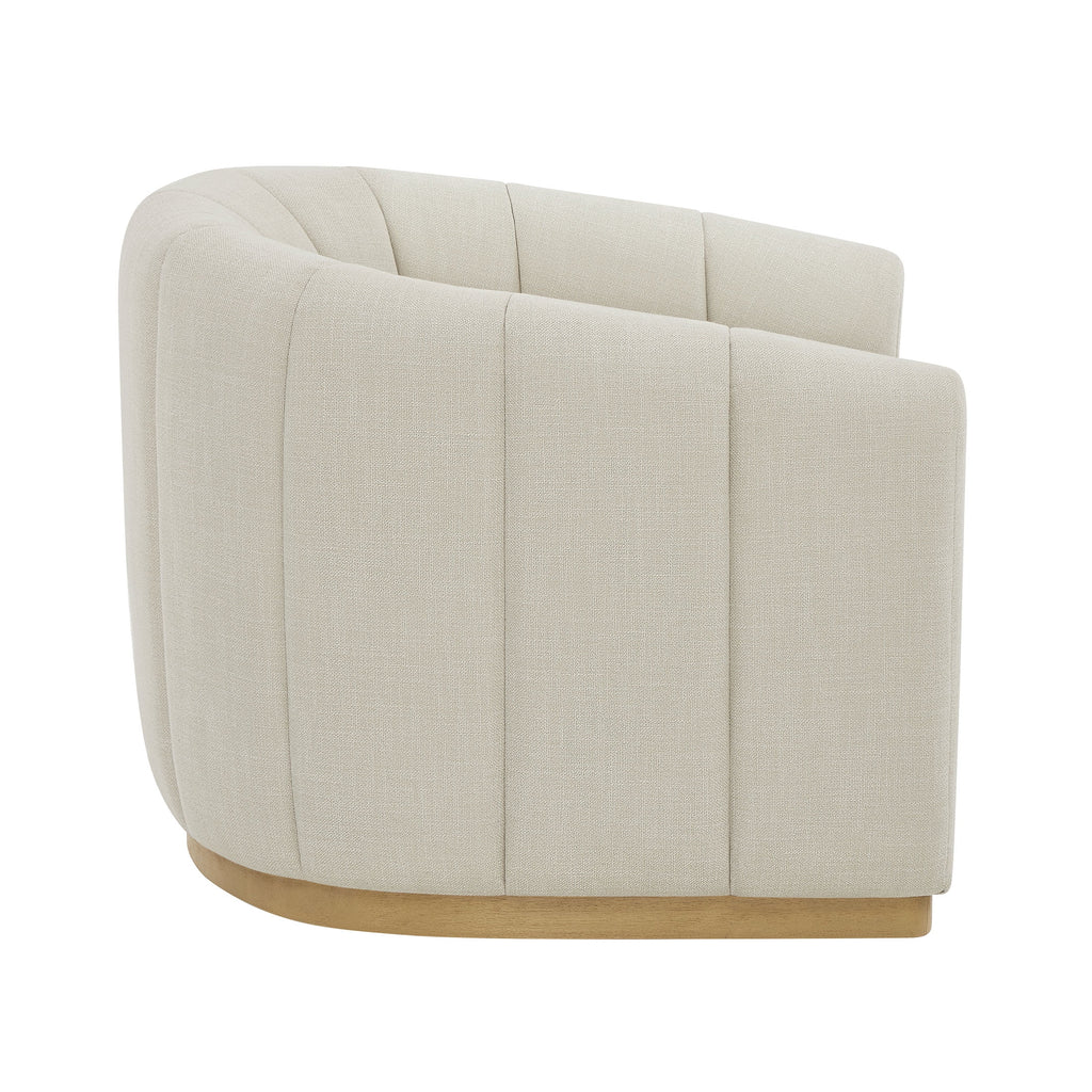 Better Homes & Gardens Lillian Accent Swivel Chair. Cream Linen