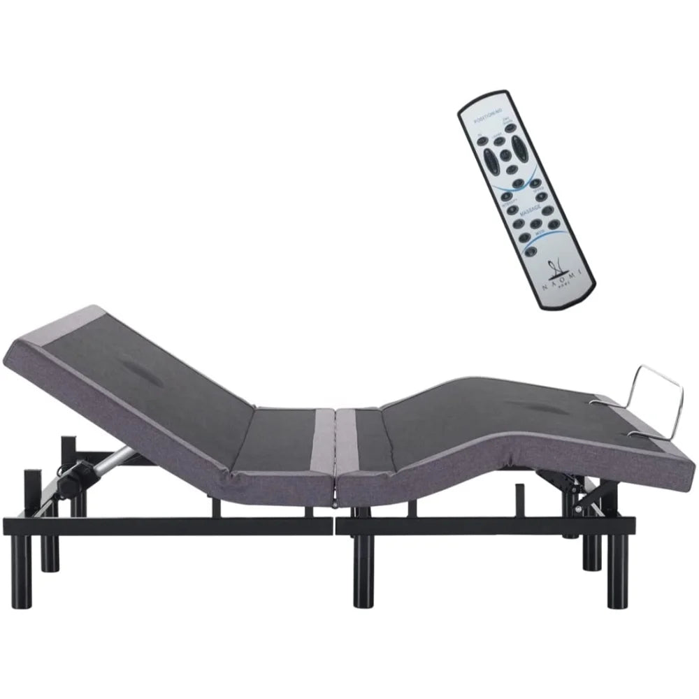 IdealBase Adjustable Bed Frame Twin XL. Massaging Zero Gravity Adjustable Bed Base. Electric Adjustable Beds with 3 Speed Head & Foot Massage. Wireless Remote. 2 USB Ports. 800LBs Capacity Gray