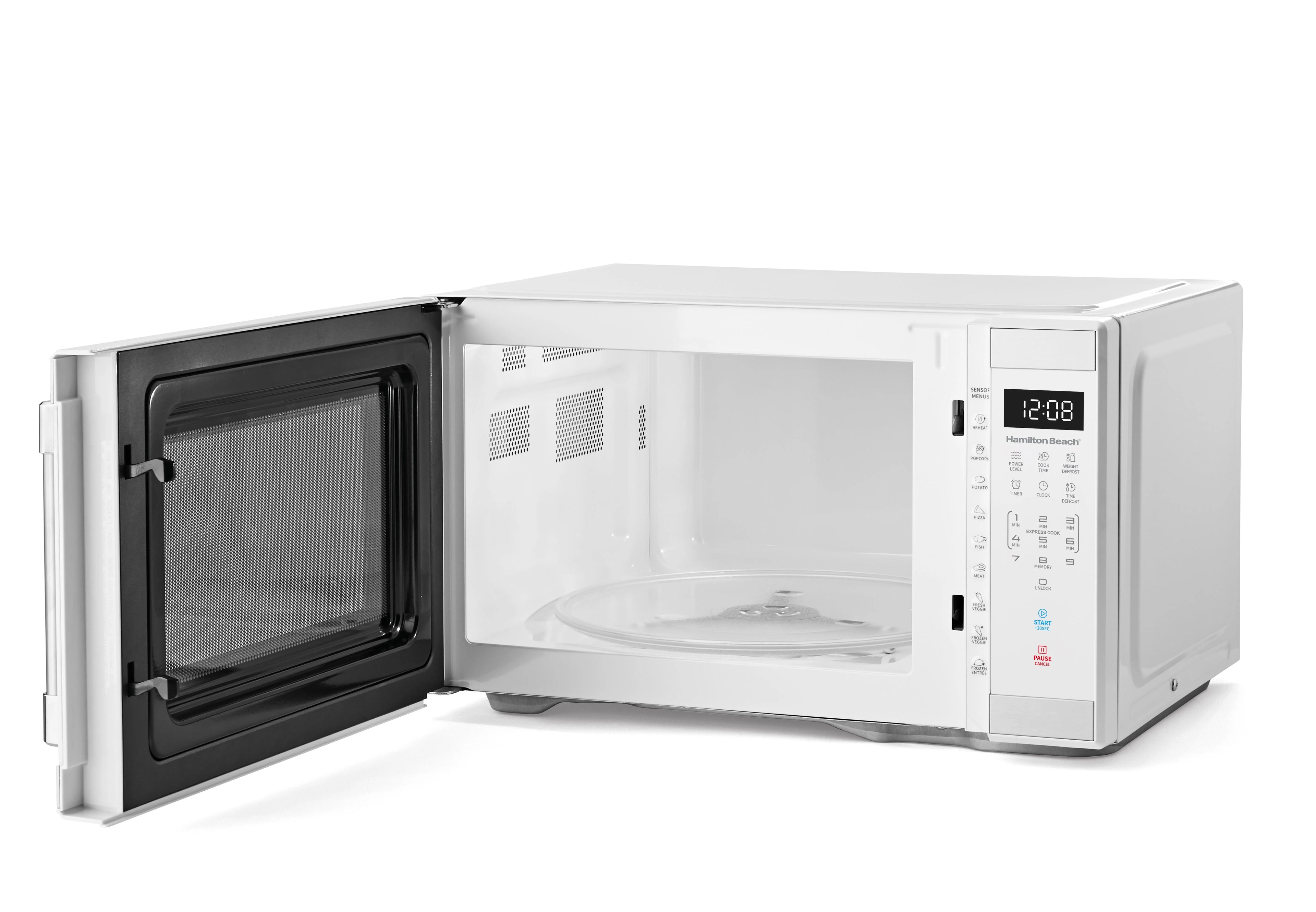 Hamilton Beach 1.1 cu ft Countertop Microwave Oven. Black and Stainless Steel