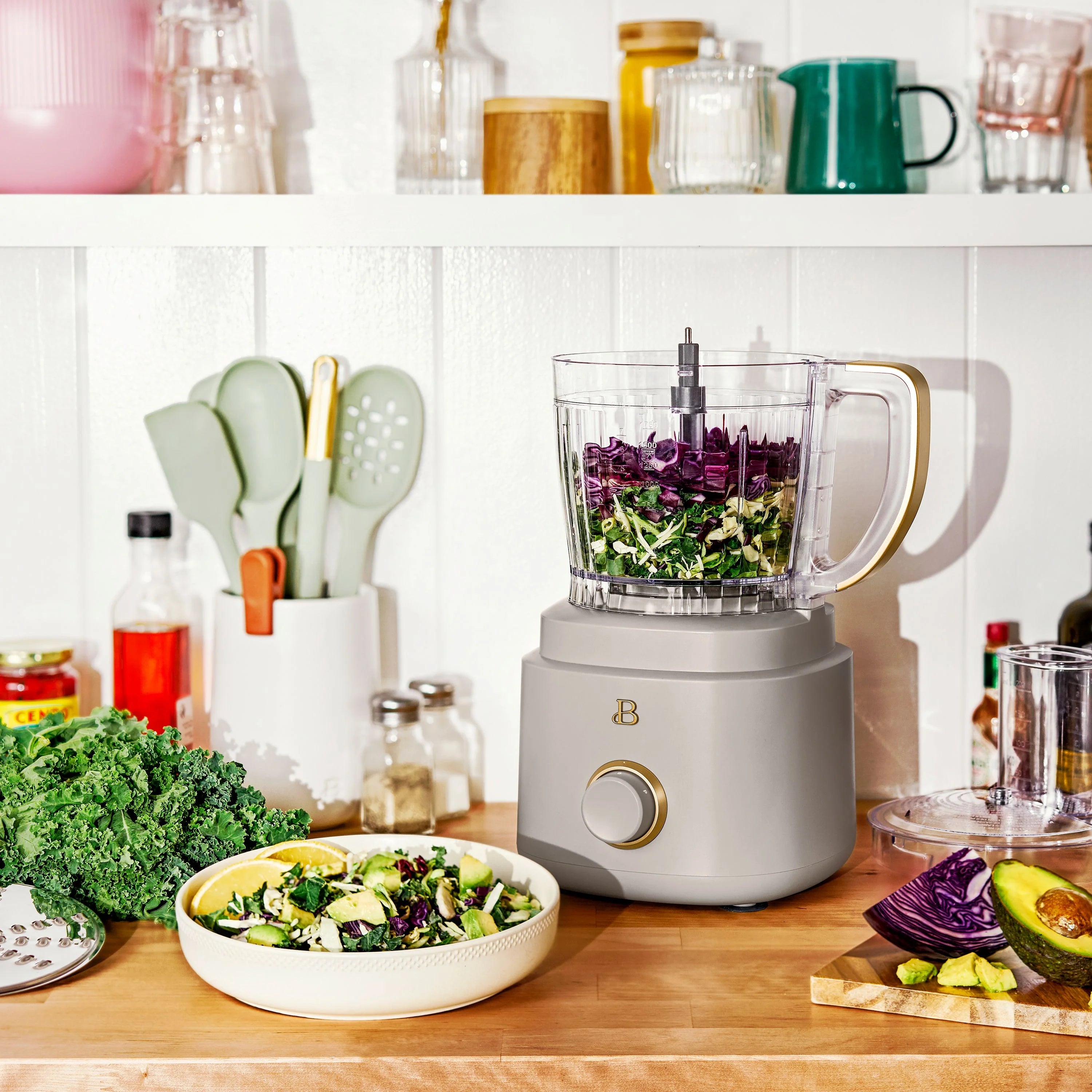 Beautiful 10-Cup Food Processor with Accessories. White Icing by Drew Barrymore