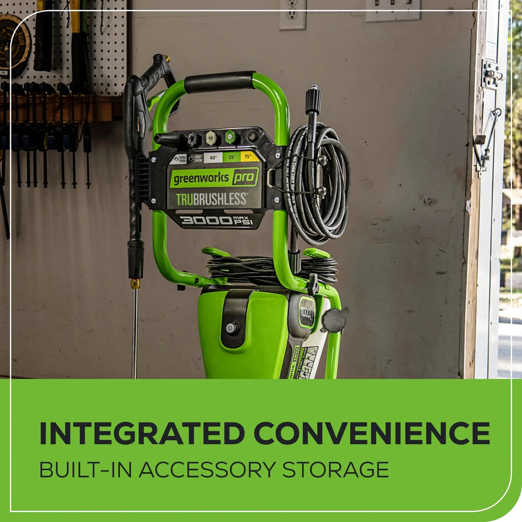 Greenworks 3000 PSI 2.0 Max GPM TruBrushless Electric Pressure Washer (Motor: 120V)