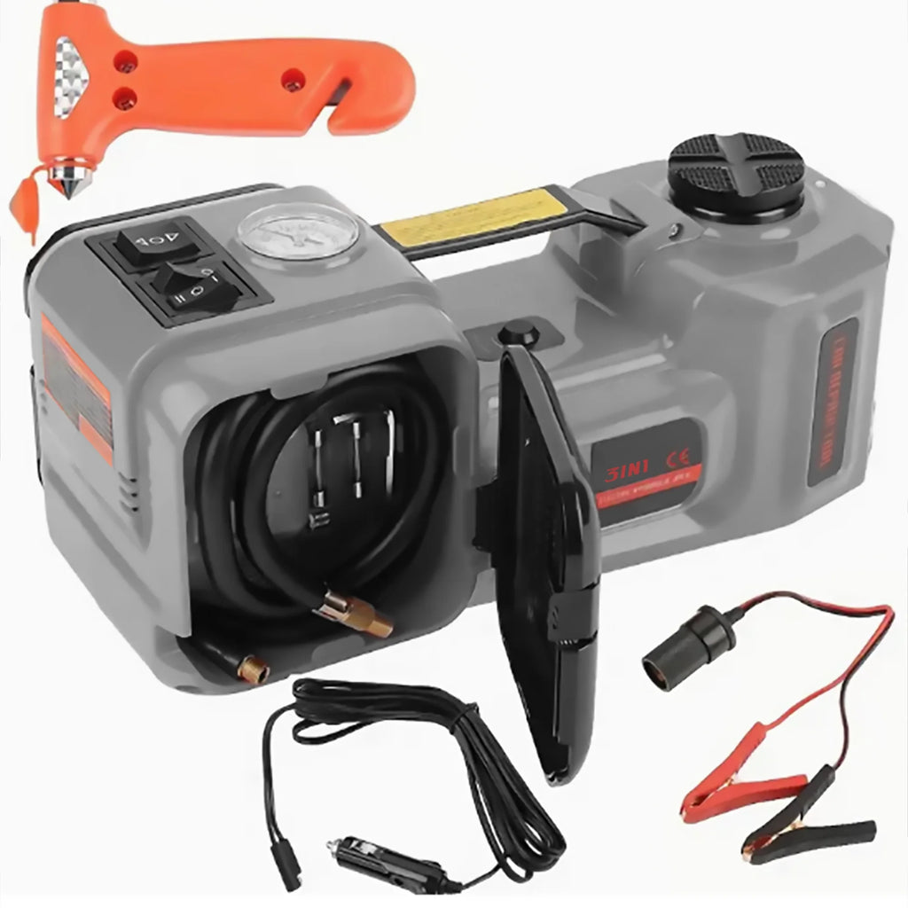 SZTAA Electric Car Jack Lift with Air Compressor and Emergency Hammer 5 Ton/11023 lbs Hydraulic Jack for SUV Sedan Truck Change Tires Garage Repair