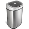 Nine Stars Automatic Trash Can. 21 Gallon Stainless Steel. Motion Sensor Hands Free Soft Close Lid Garbage Bin. Silver