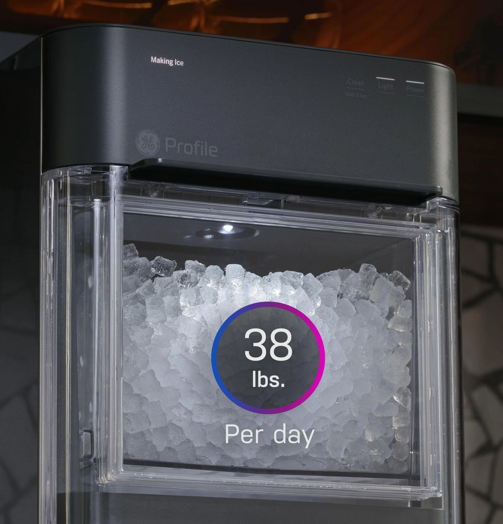 GE Appliances Opal 2.0 Countertop Nugget Ice Maker. 38 lb Maximum Output. Industrial