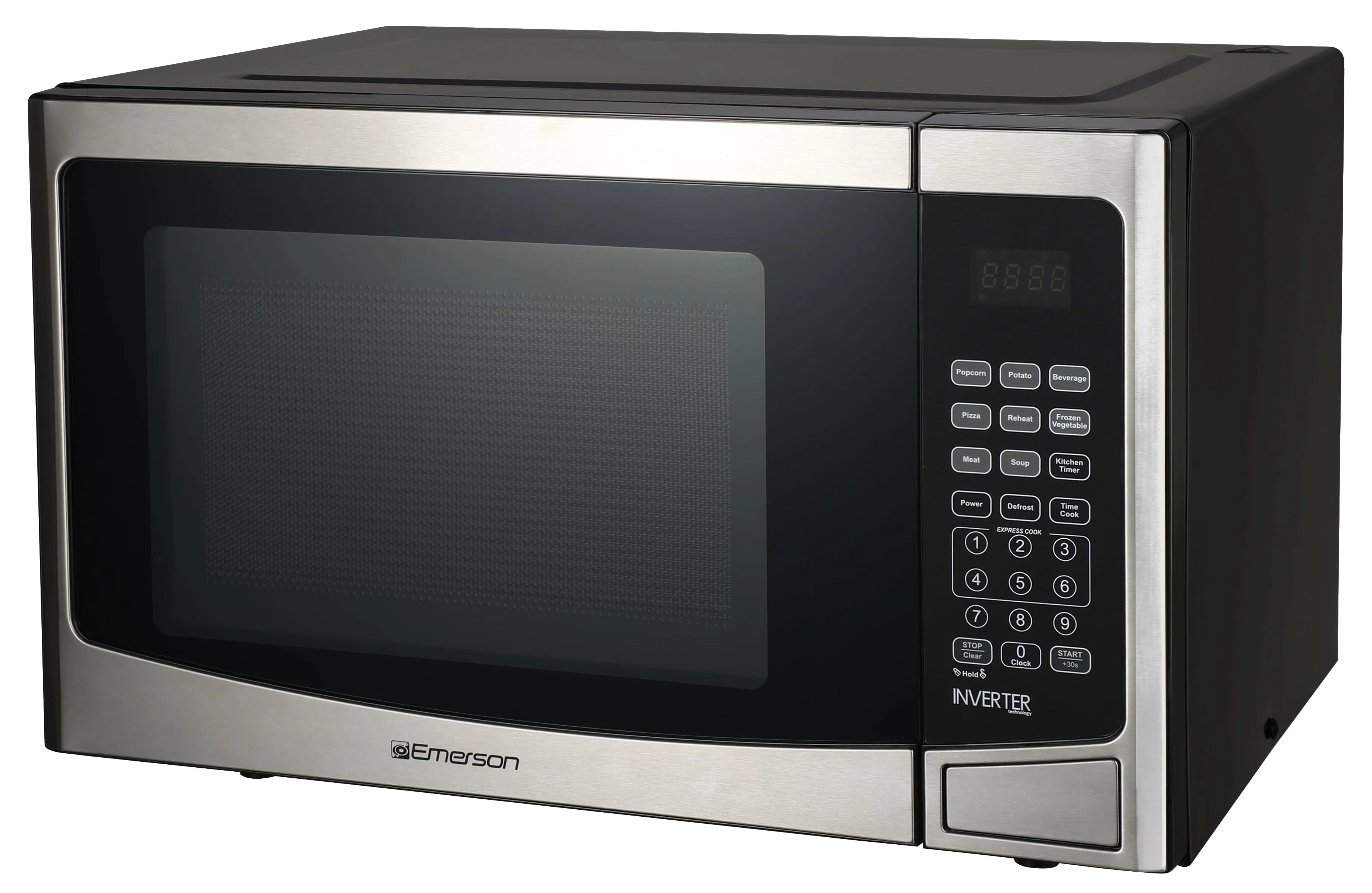 Emerson 1.2 Cu Ft. 1000W Stainless Steel Countertop Microwave Oven with Inverter Technology. Touch Control. MWI1212SS