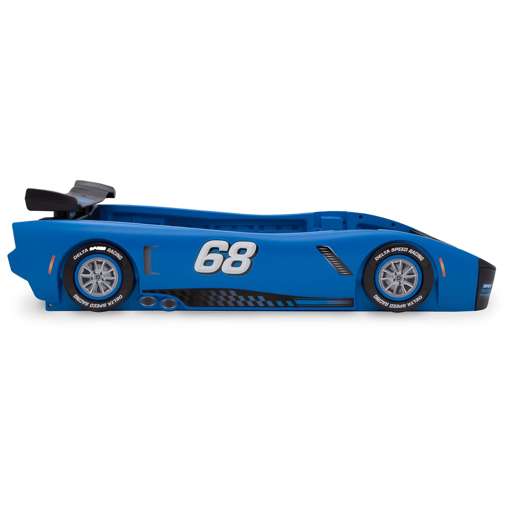 Delta Children Turbo Race Car Twin Bed. Blue
