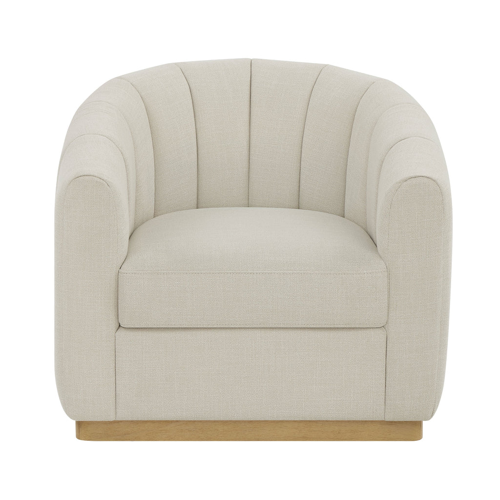 Better Homes & Gardens Lillian Accent Swivel Chair. Cream Linen