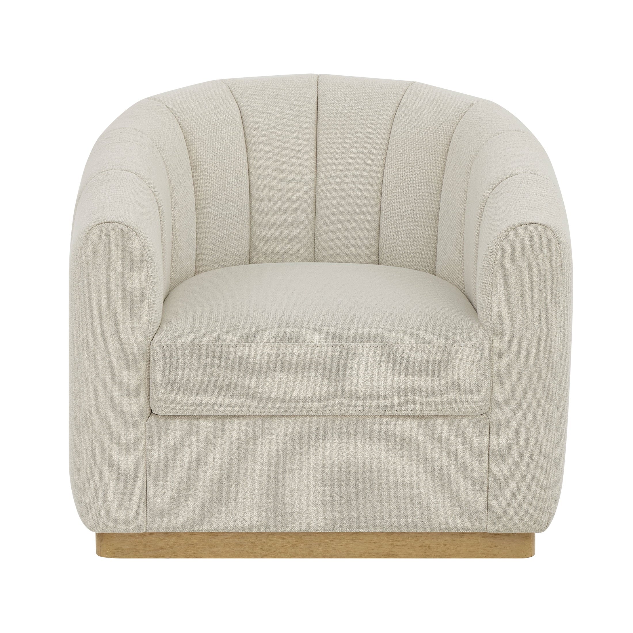 Better Homes & Gardens Lillian Accent Swivel Chair. Cream Linen
