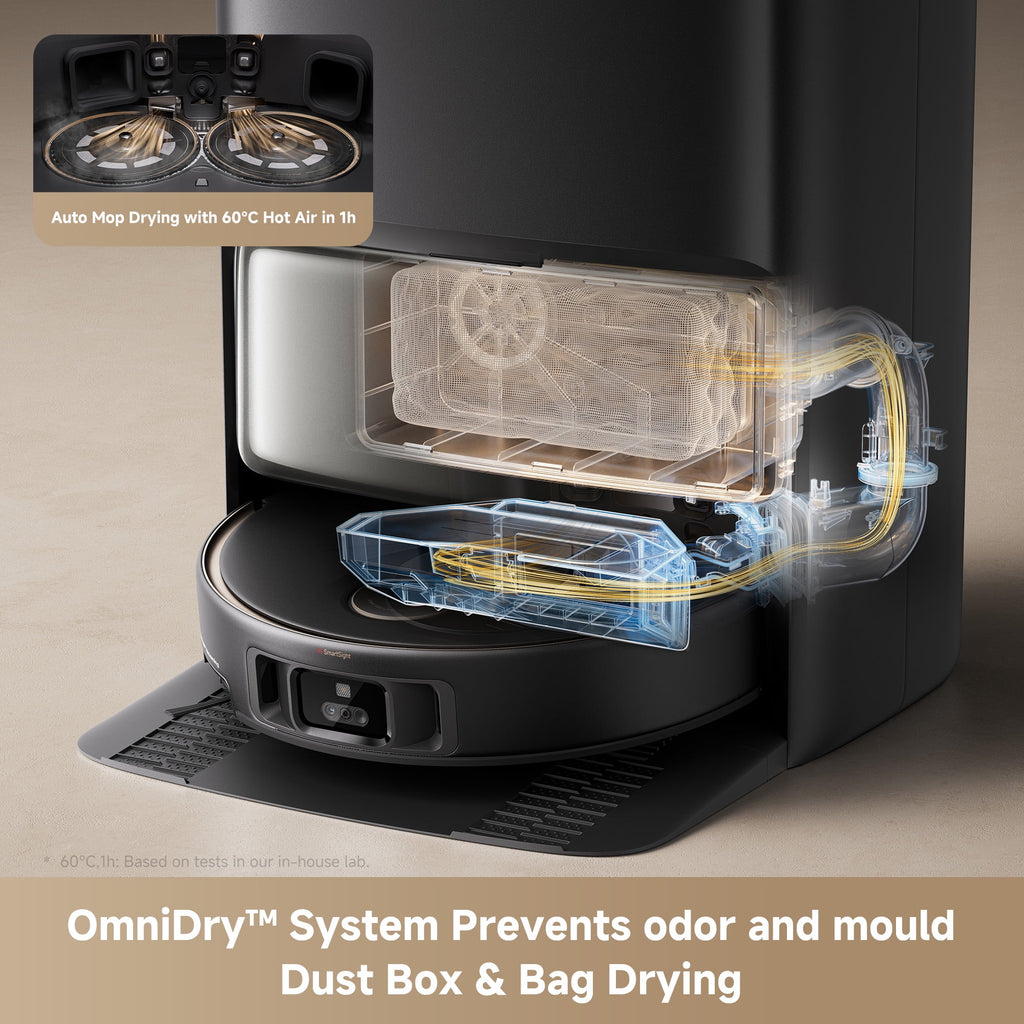 MOVA P50 Pro Ultra Robot Vacuum Cleaner Removable&Liftable Mop.Anti-Tangle.Self Drying&Cleaning