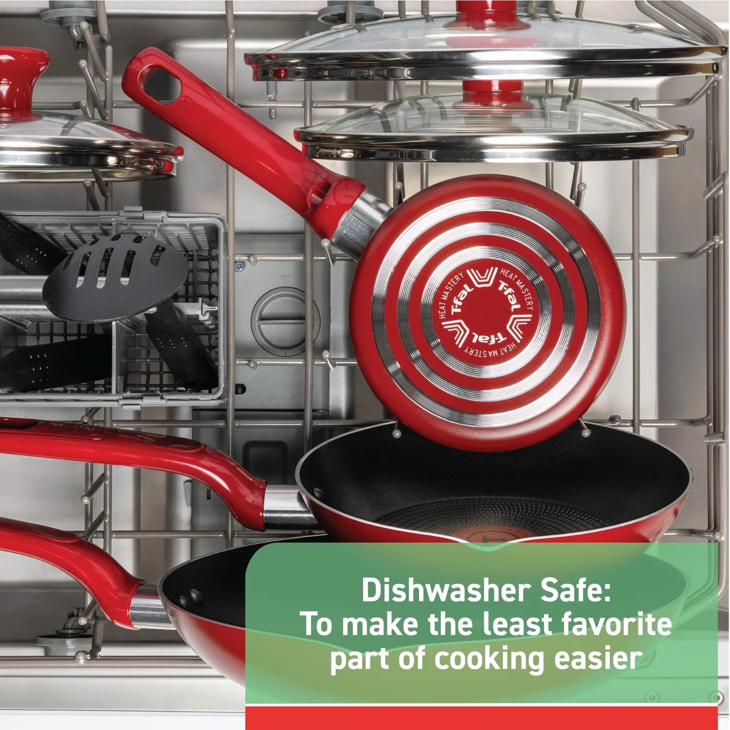 T-fal Easy Care. 20 Piece Non-Stick Pots and Pans Cookware Set. Grey
