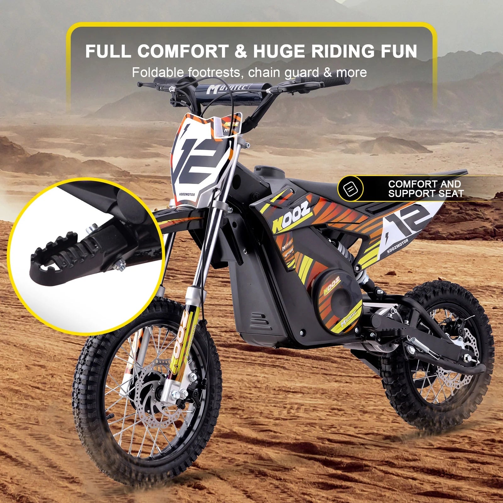 MotoTec 36v 1000w (HP112E) Electric Dirt Bike Blue