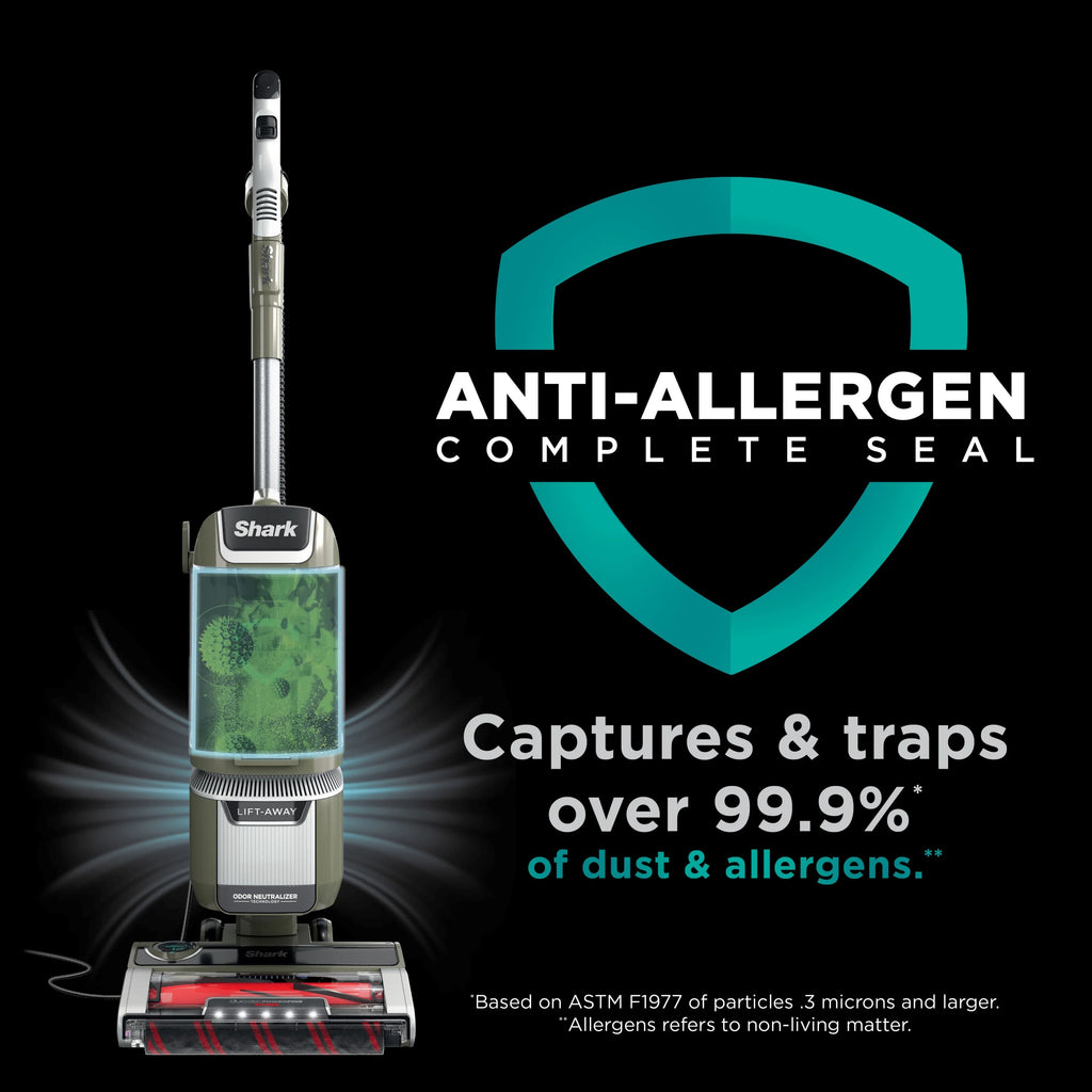 Shark Upright Vacuum. Rotator Pet Lift-Away ADV. Pet Friendly. Bagless. DuoClean PowerFins HairPro Brushroll. HEPA Filter. Hard Floor and Carpet. Swivel Steering. LED Lights. LA700. Sage
