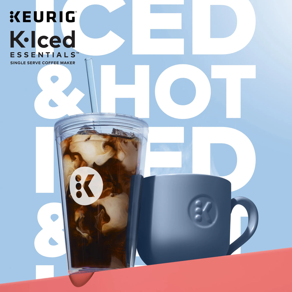 Keurig K-Iced Essentials Iced and Hot Single-Serve K-Cup Pod Coffee Maker. White