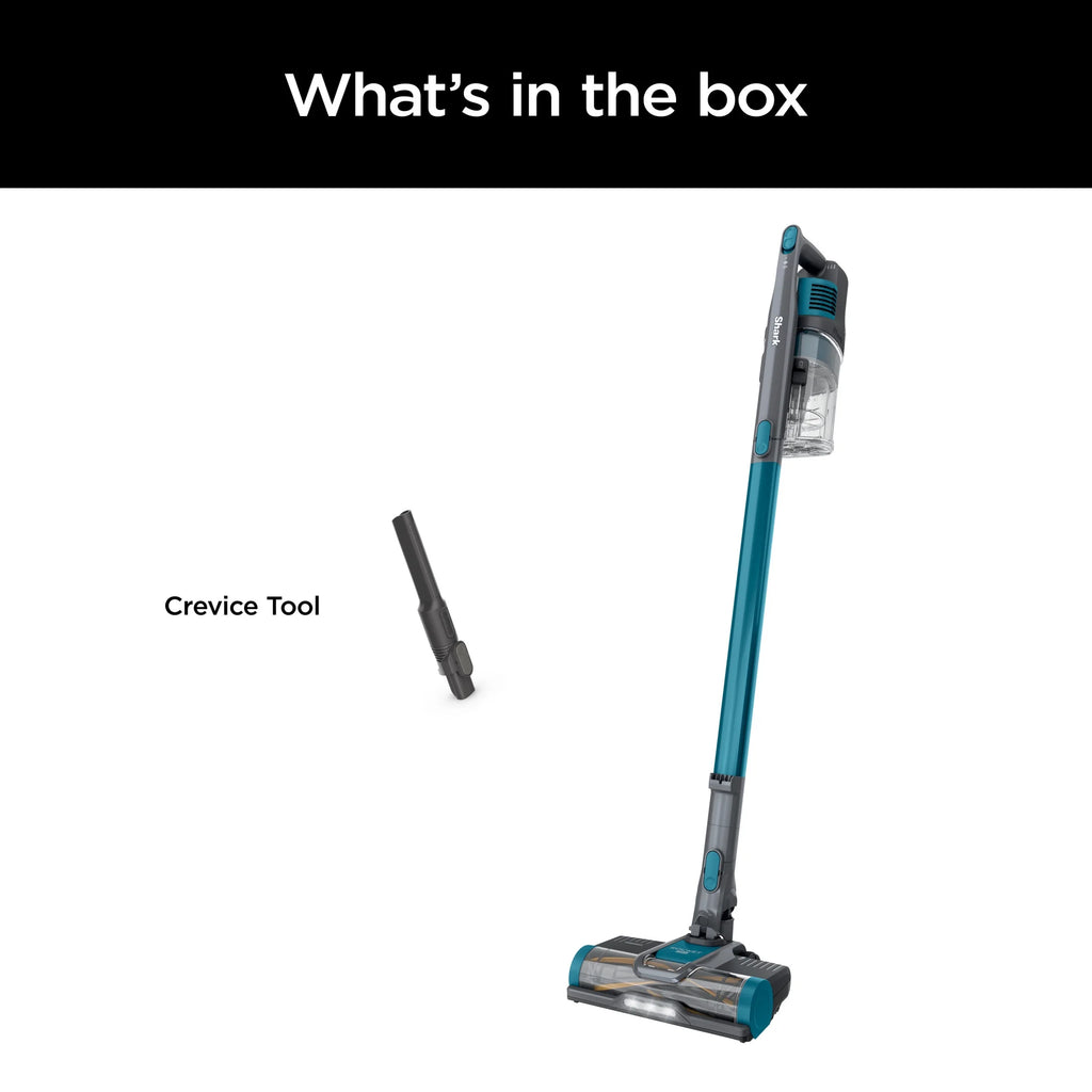 Shark Pet Pro Bagless Cordless Stick Vacuum. Carpets and Hardfloors. Powerfins Brushroll. No Hair Wrap. Up to 40 Min Runtime. XL Dust Cup. IZ240 Teal
