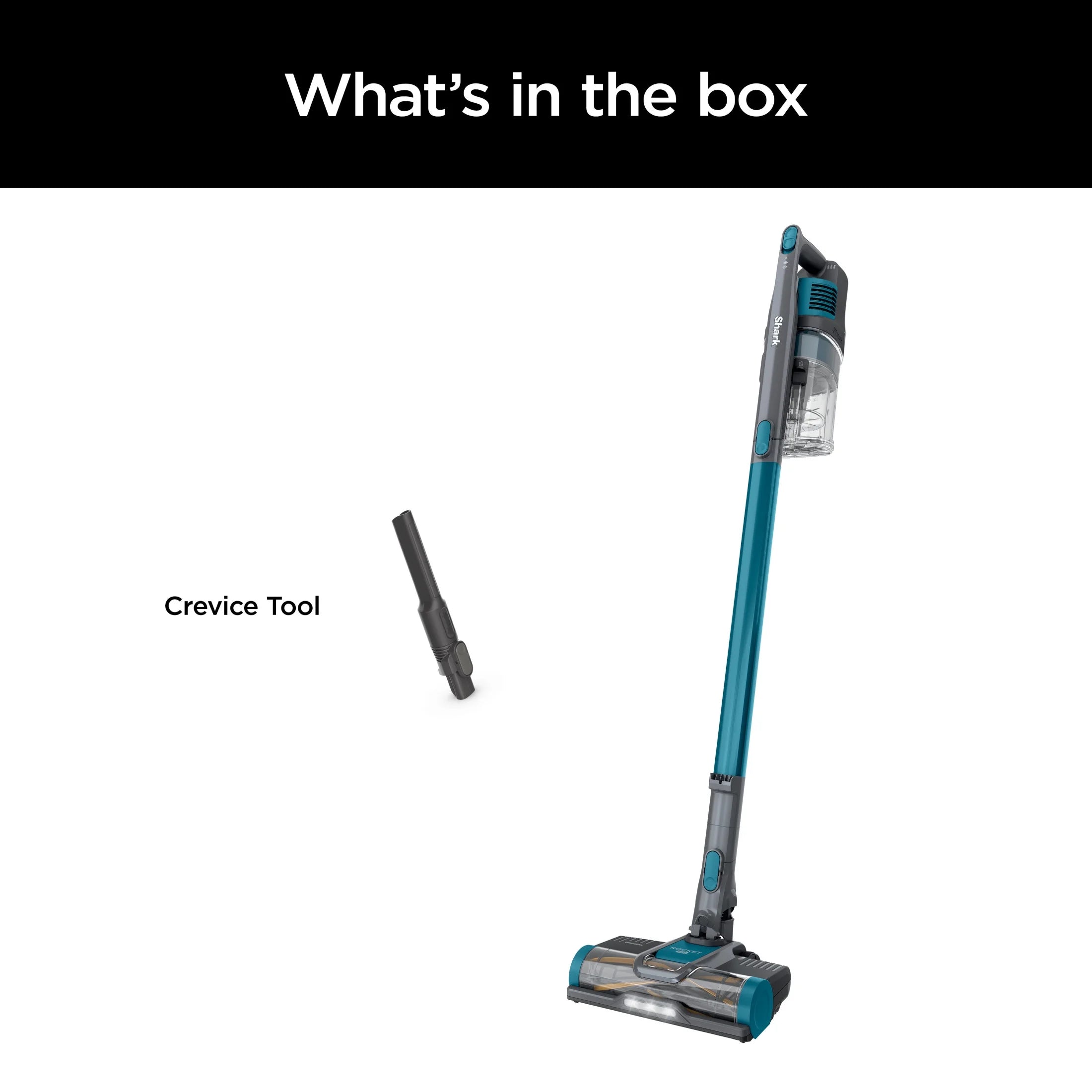 Shark Pet Pro Bagless Cordless Stick Vacuum. Carpets and Hardfloors. Powerfins Brushroll. No Hair Wrap. Up to 40 Min Runtime. XL Dust Cup. IZ240 Teal