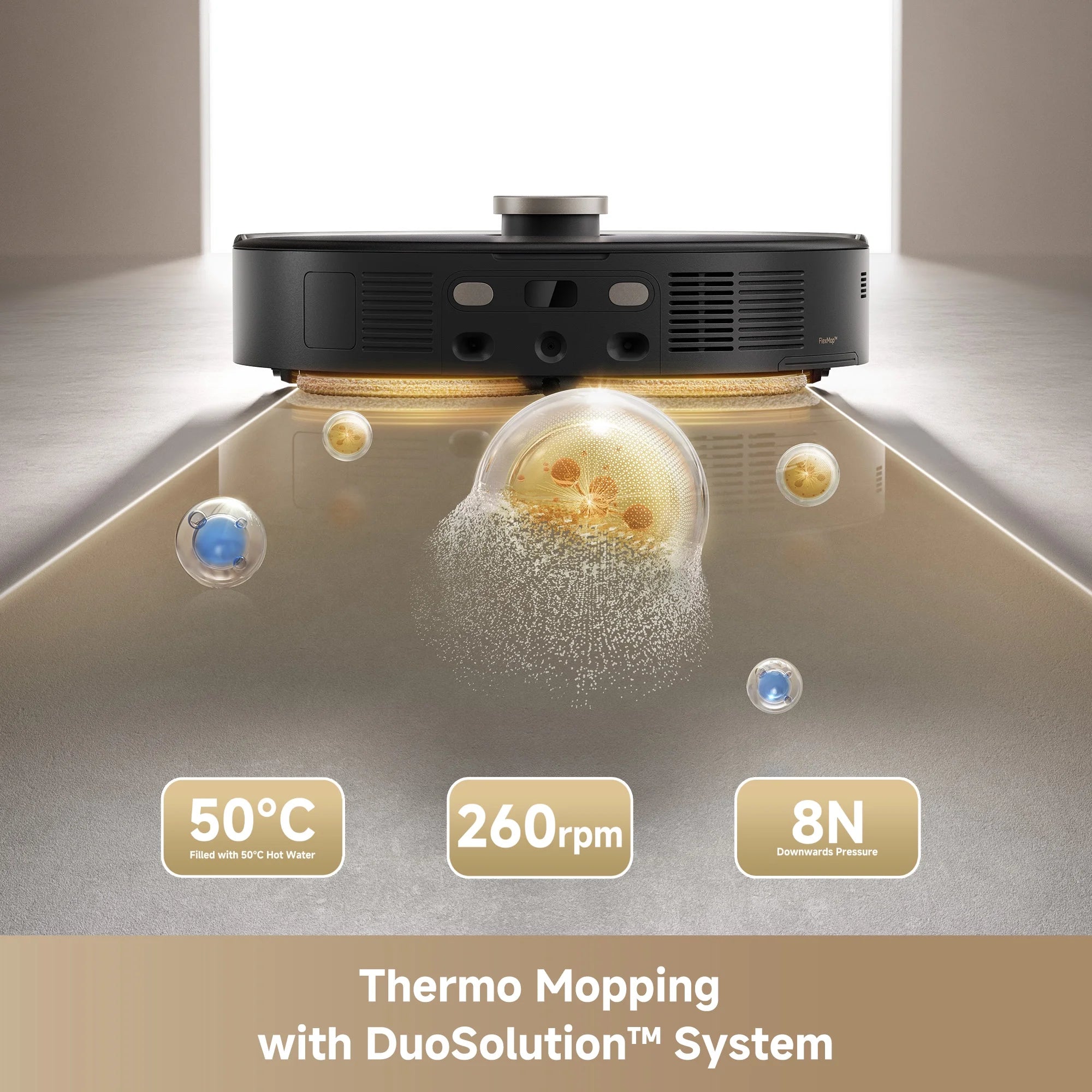 MOVA P50 Pro Ultra Robot Vacuum Cleaner Removable&Liftable Mop.Anti-Tangle.Self Drying&Cleaning
