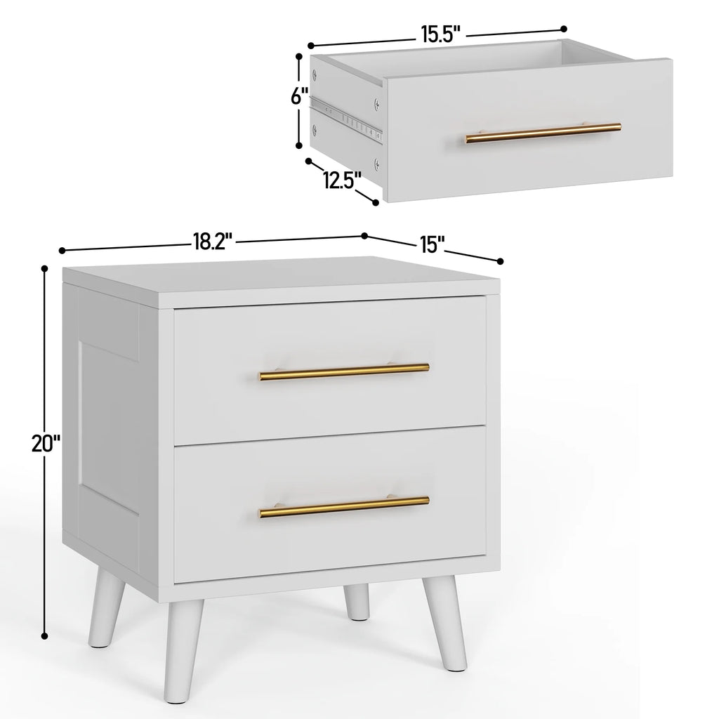 Bedroom Furniture Set - Includes Queen Bed Frame. Nightstands Set of 2. 5-Drawer Dresser & Double Wide 6-Drawer Dresser - Modern Storage Solution for Stylish Home Decor. Black