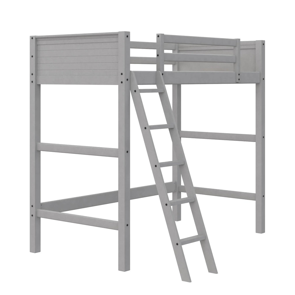 Your Zone Kiarah Twin Loft Bed with Ladder. White