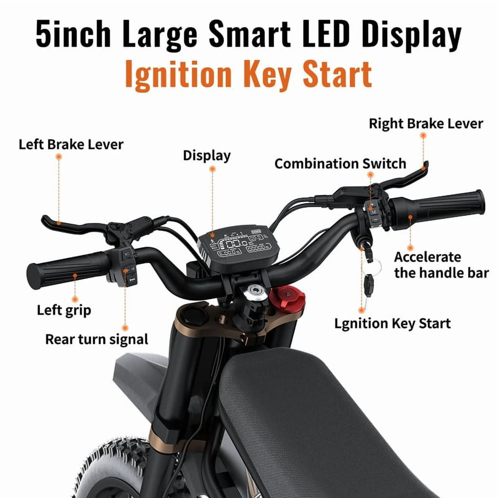 GT73 PRO 338 NM Electric Dirt Bike for Adults.3000W(Peak)Dual Motor 50Mph Max Speed.60V 50MPH 36.4AH Dual Battery Ebike.85 Miles Range. 25 Motorcycle Tires. All-Terrain for Mountain. Snow. UL2849
