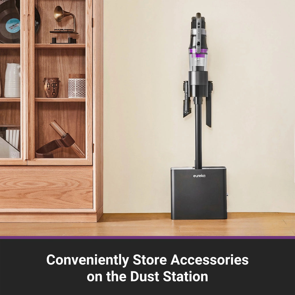 Eureka Stylus Elite Anti-Tangle Cordless Stick Vacuum Cleaner. 60 Minute Runtime. Auto-Empty Dust Station. Pet Hair. Multi-Surface. NEC490SE