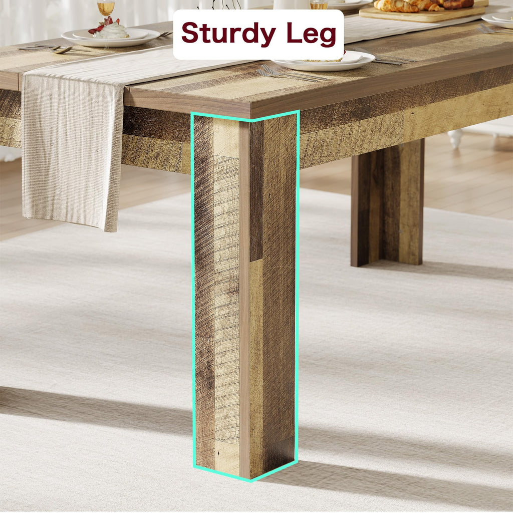 Dining Table for 4-6.63-inch Dining Tables for 4.Farmhouse Kitchen Table with Large Tabletop.Rectangular Dining Room Table.Kitchen Dining Table Dinner Table for Kitchen.Living Room��Only table��