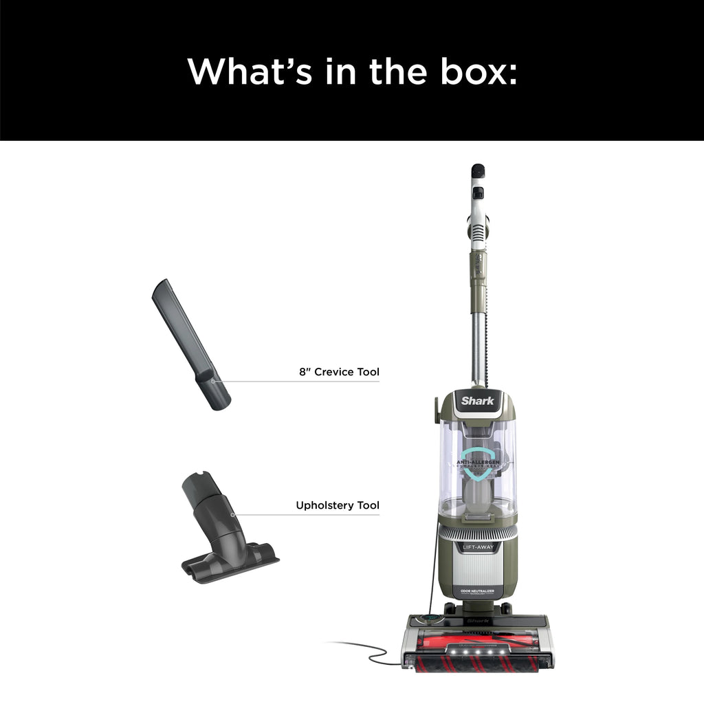Shark Upright Vacuum. Rotator Pet Lift-Away ADV. Pet Friendly. Bagless. DuoClean PowerFins HairPro Brushroll. HEPA Filter. Hard Floor and Carpet. Swivel Steering. LED Lights. LA700. Sage