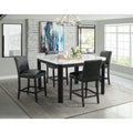 Picket House Celine 5PC Counter Dining Set with 4 Black Faux Leather Chairs