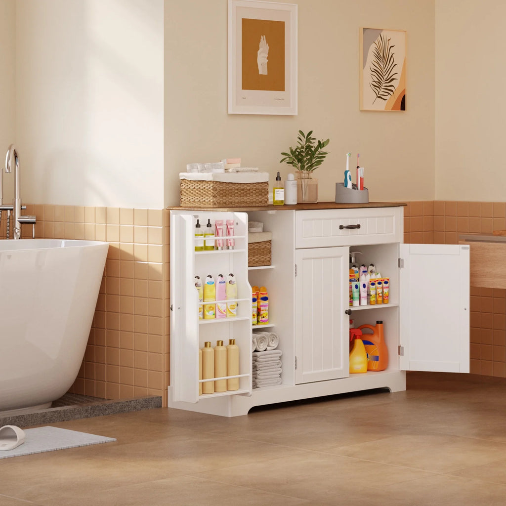 Coffee Bar. Lofka 42 Kitchen Storage Cabinet. Sideboard Buffet Cabinet with 8 Shelves. 1 Drawer