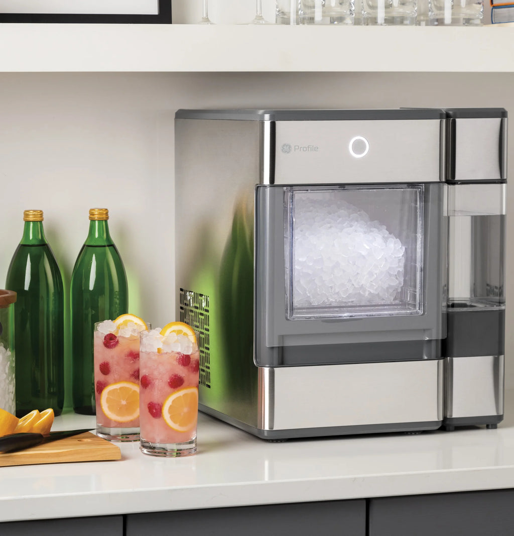 GE Profile? Opal? Nugget Ice Maker + Side Tank. Countertop Icemaker. Stainless Steel. 33lbs Daily Ice Production