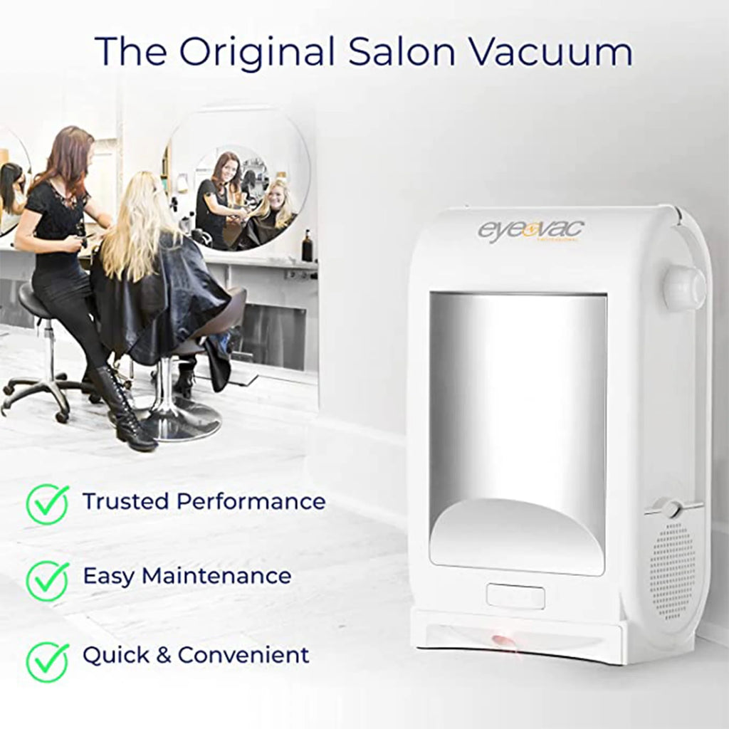 EyeVac Touchless Electric Stationary Pet Vacuum Hard Floor Cleaner. White