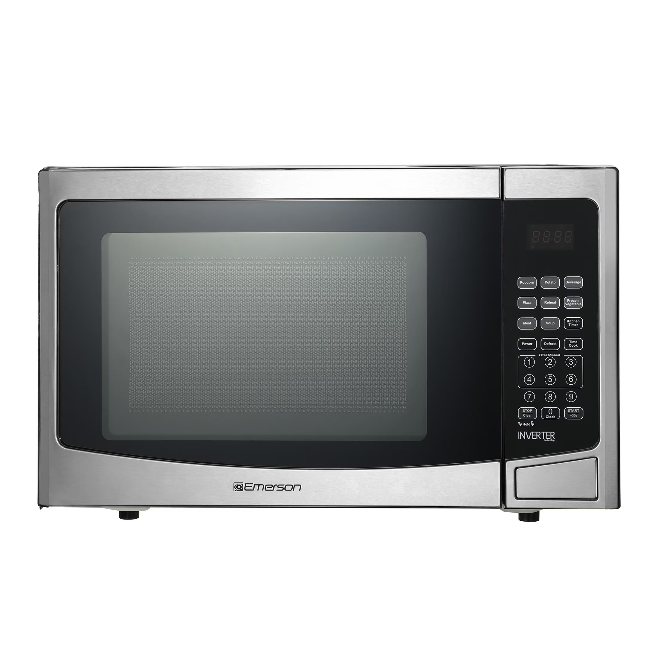 Emerson 1.2 Cu Ft. 1000W Stainless Steel Countertop Microwave Oven with Inverter Technology. Touch Control. MWI1212SS