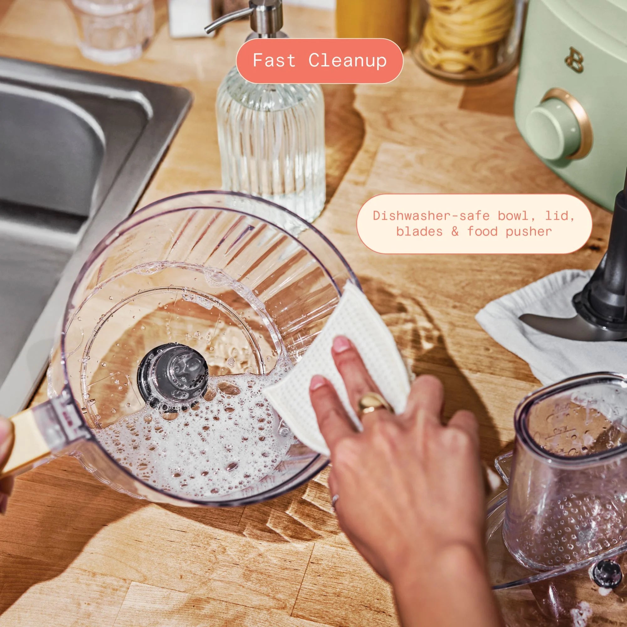 Beautiful 10-Cup Food Processor with Accessories. White Icing by Drew Barrymore