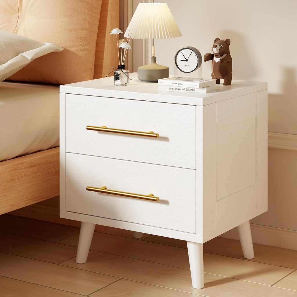 Bedroom Furniture Set - Includes Queen Bed Frame. Nightstands Set of 2. 5-Drawer Dresser & Double Wide 6-Drawer Dresser - Modern Storage Solution for Stylish Home Decor. Black