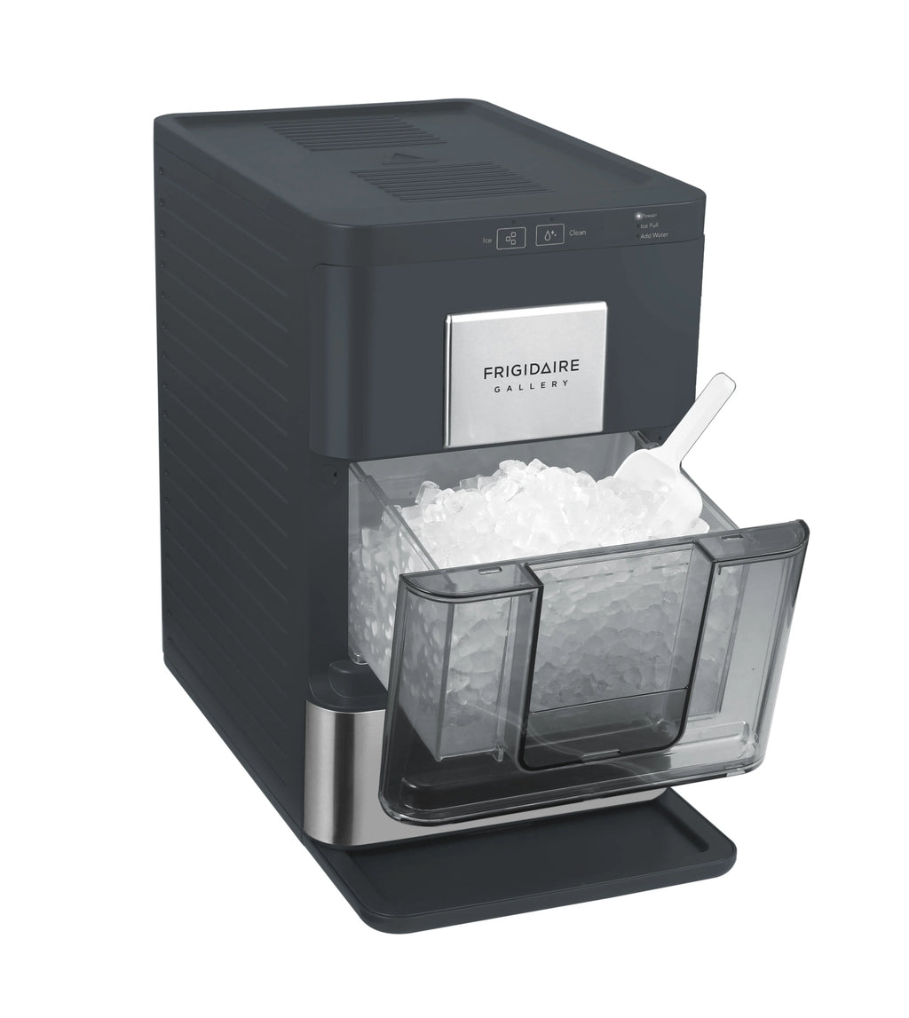 Frigidaire Nugget Ice Maker EFIC256. Countertop Nugget Ice Machine with Transparent Window. Nugget Ice Maker with 44 lbs. Capacity. Auto Self Cleaning Ice Maker Machine. Black