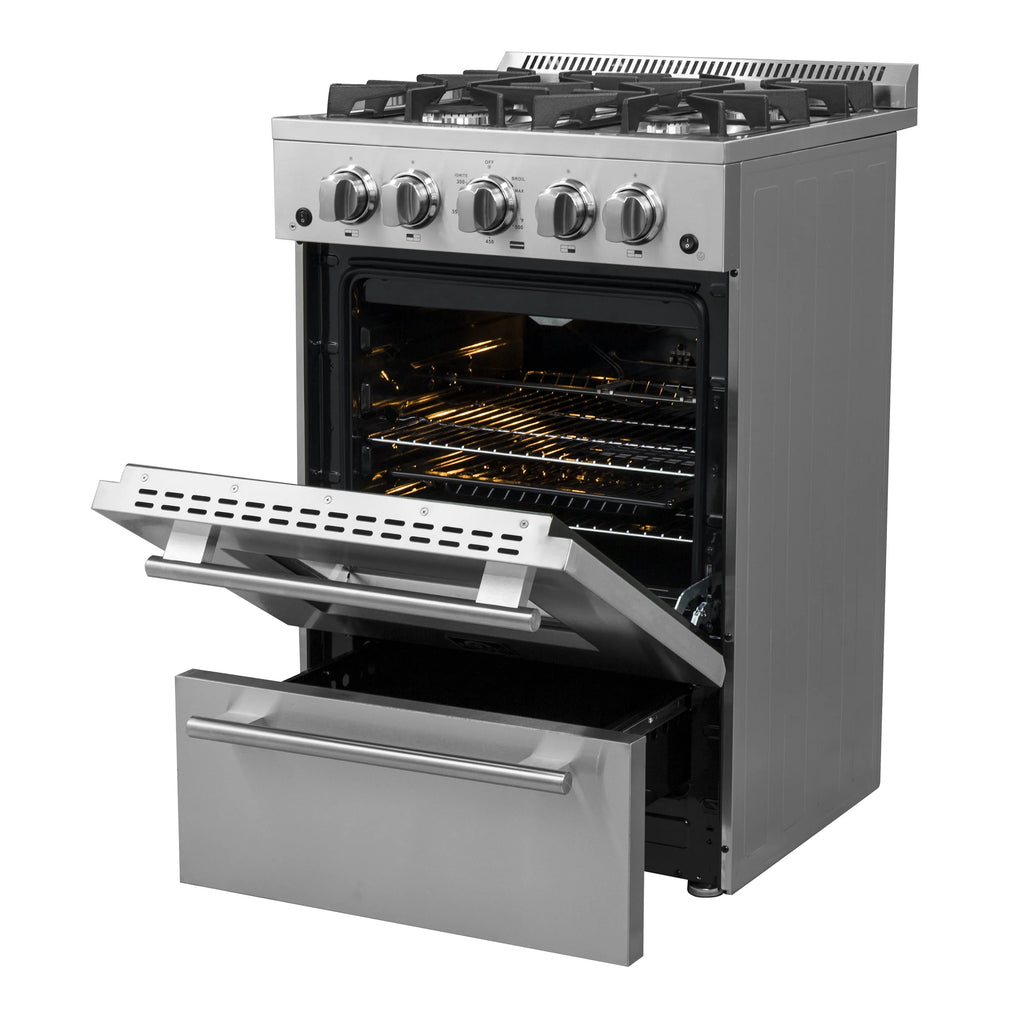 Forno Breno 24-Inch Freestanding Gas Range. Compact Design. Energy Efficient