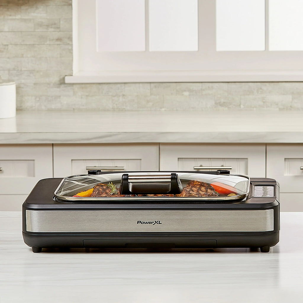 PowerXL Smokeless Grill Elite. AirFlow Technology. Smoke Capture Fan