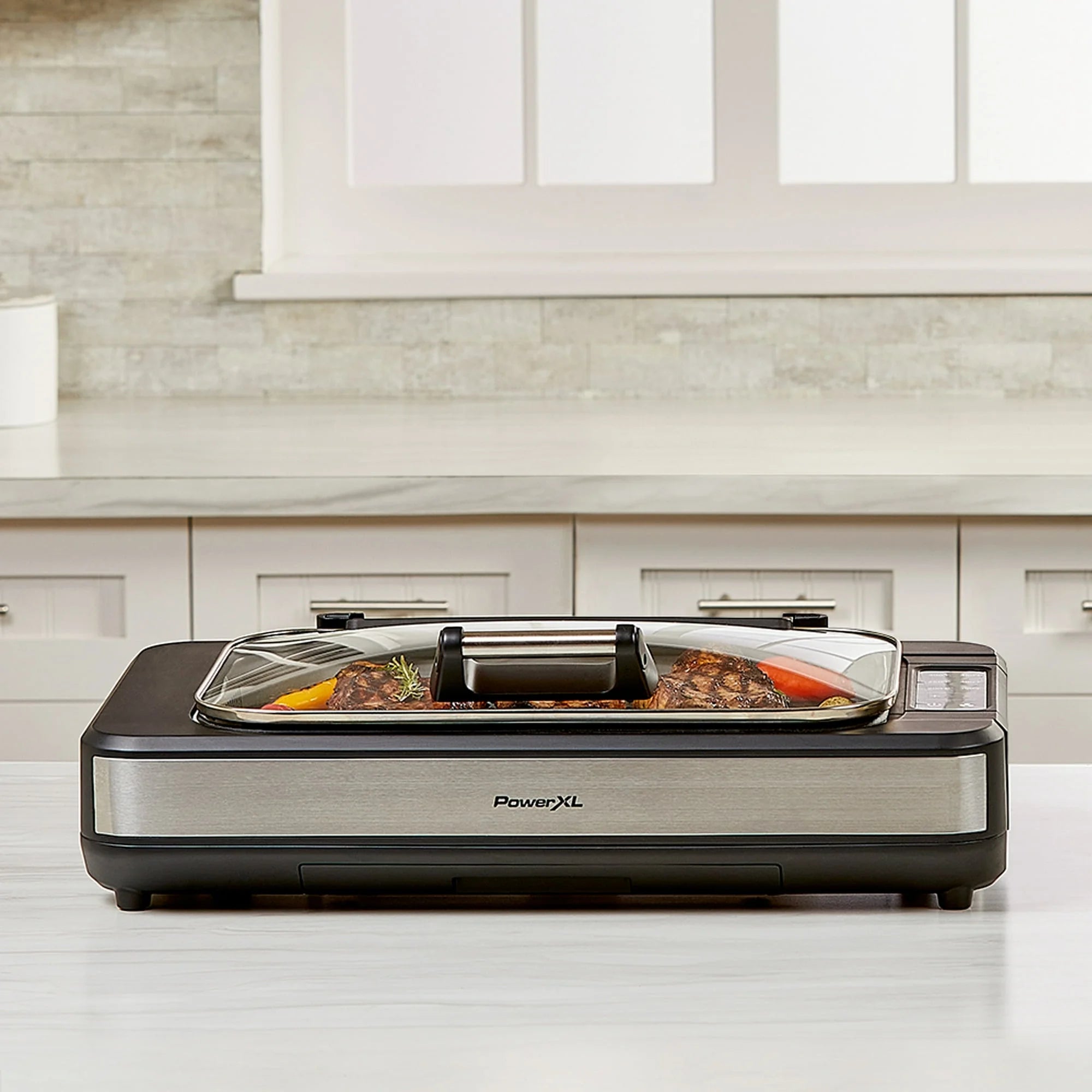 PowerXL Smokeless Grill Elite. AirFlow Technology. Smoke Capture Fan