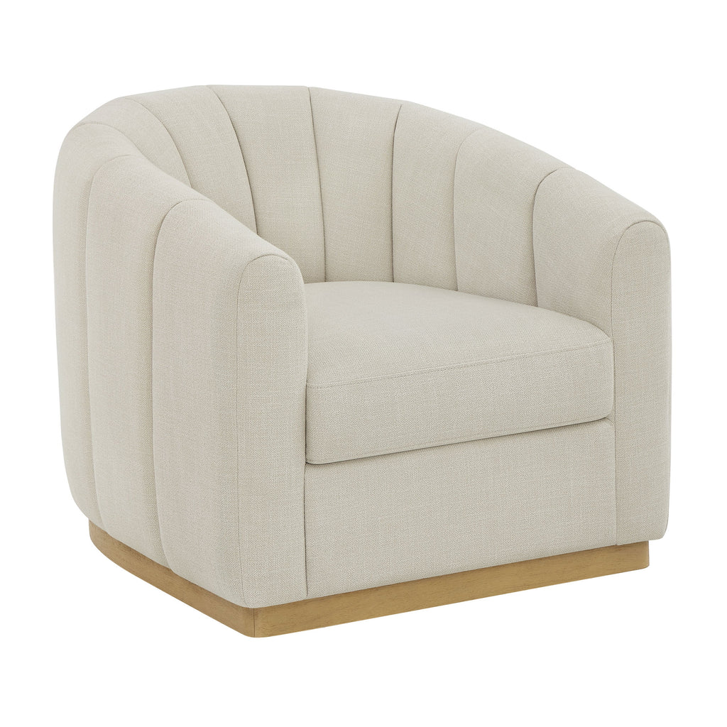 Better Homes & Gardens Lillian Accent Swivel Chair. Cream Linen