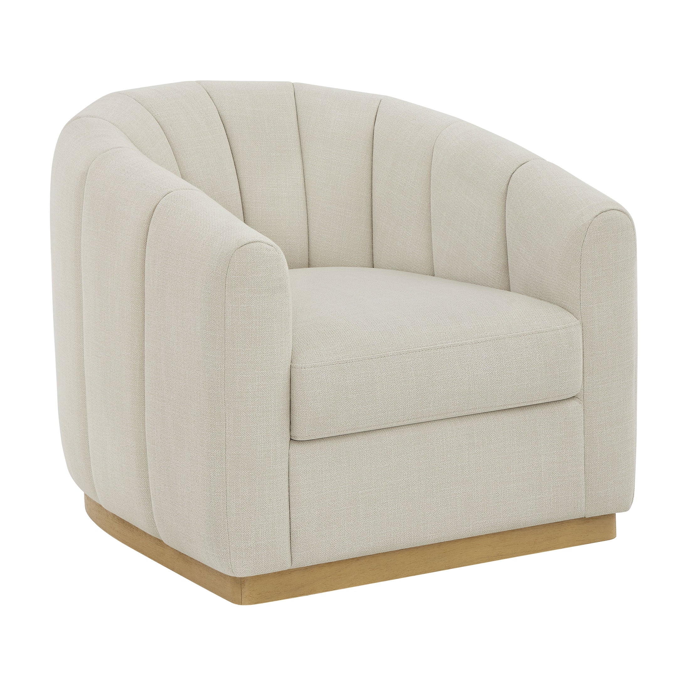 Better Homes & Gardens Lillian Accent Swivel Chair. Cream Linen