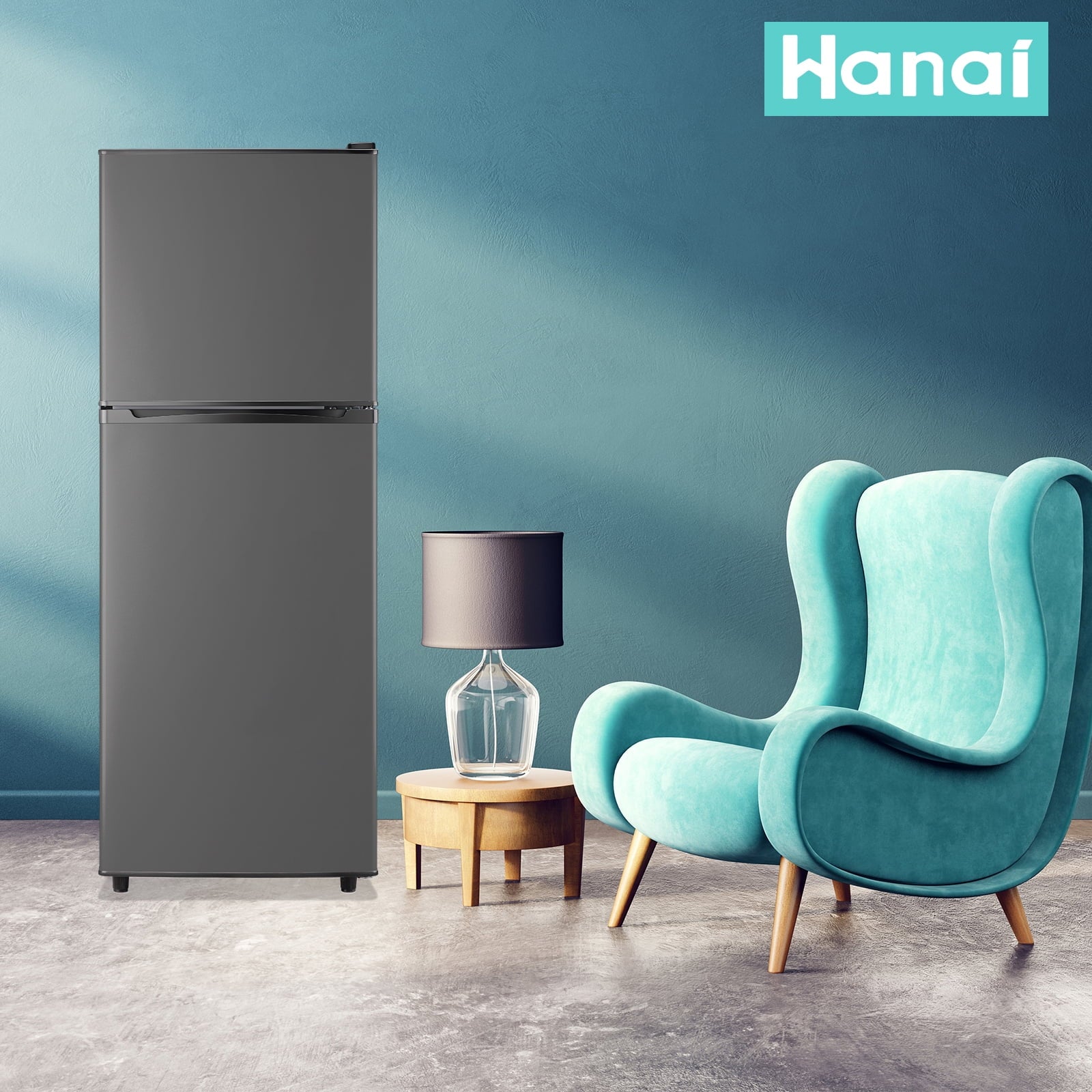 WANAI 4.5 Cu.ft Large Size Mini Fridge with Adjustable Thermostat. Compact Refrigerator Silver. New