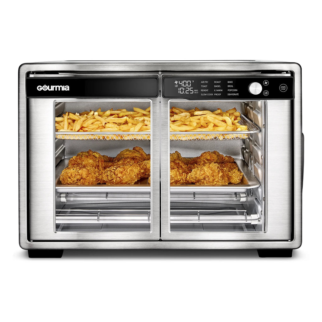 Gourmia 1700W 9-Slice Digital Toaster Oven Air Fryer. 12 Cooking Preset. 35L. Stainless Steel