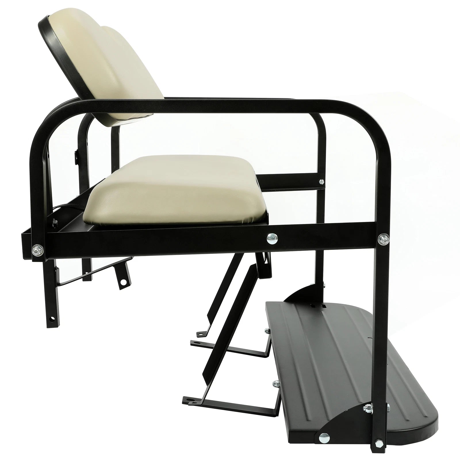 Kojem Back Rear Seat for 2007-2016 Yamaha Drive G29 Golf Cart Folding Back Seat Off White Powder Coated Rear Flip Seat