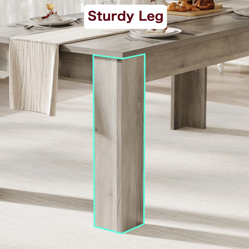 Dining Table for 4-6.63-inch Dining Tables for 4.Farmhouse Kitchen Table with Large Tabletop.Rectangular Dining Room Table.Kitchen Dining Table Dinner Table for Kitchen.Living Room��Only table��