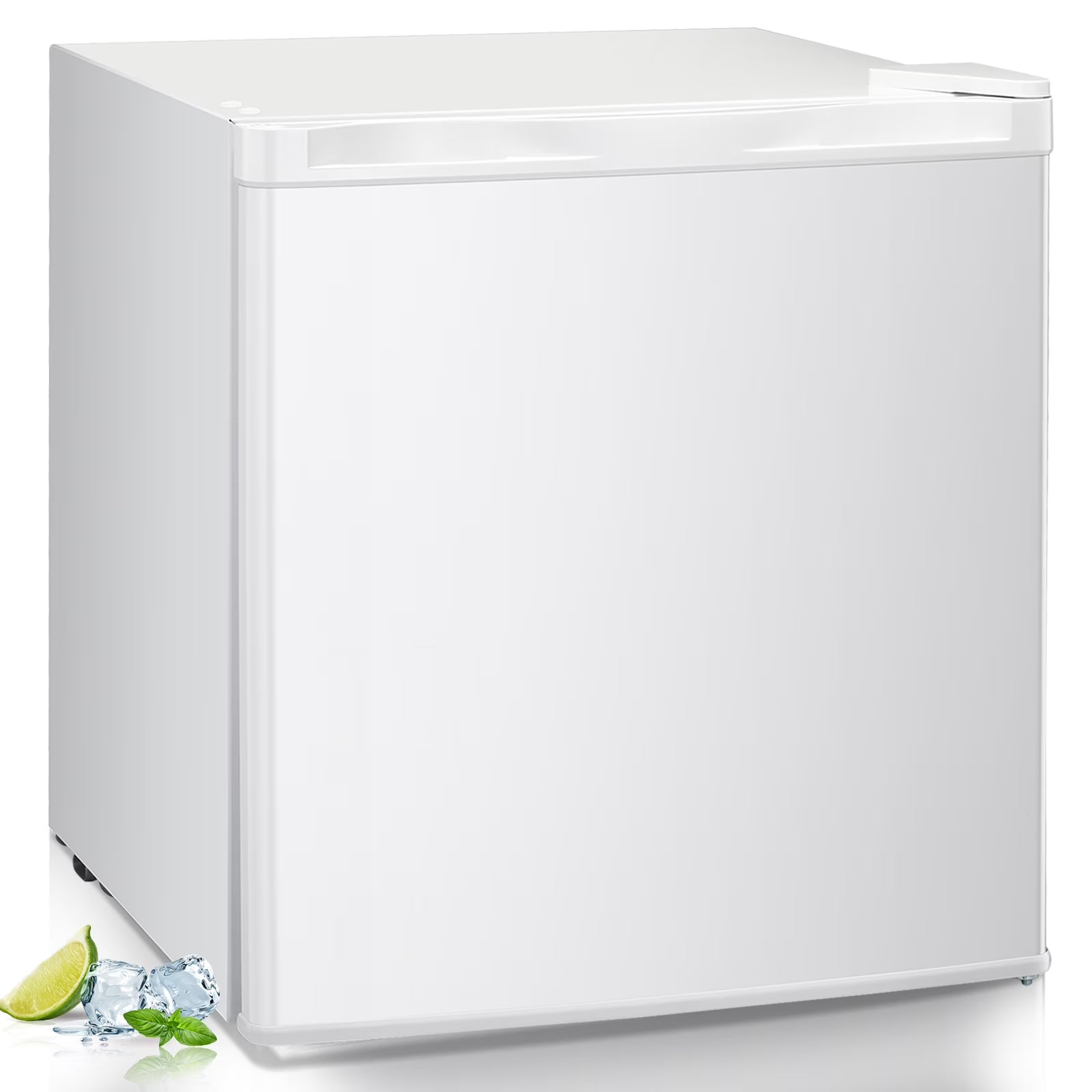 WAA Mini Freezer.1.1 Cu.ft Upright Freezer with Reversible Single Door.Removable Shelves.Small Freezer with Adjustable Thermostat for Home/Kitchen/Office (White)
