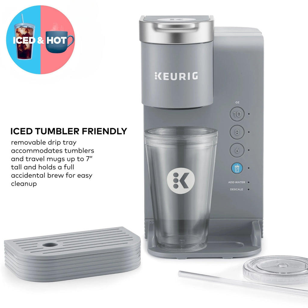 Keurig K-Iced Essentials Iced and Hot Single-Serve K-Cup Pod Coffee Maker. White