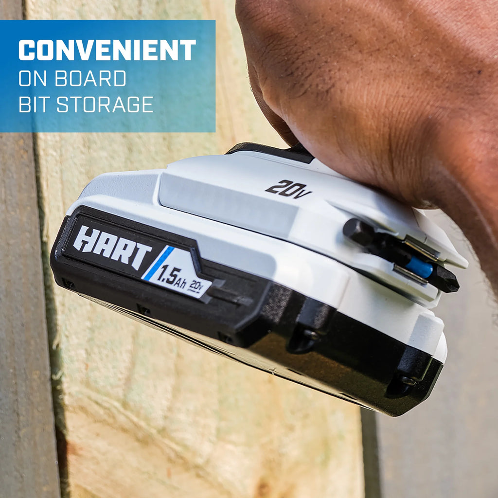 HART 20-Volt Cordless 1/4 Hex Chuck Impact Driver Kit. (2) 1.5Ah Lithium-Ion Batteries. Gen 2